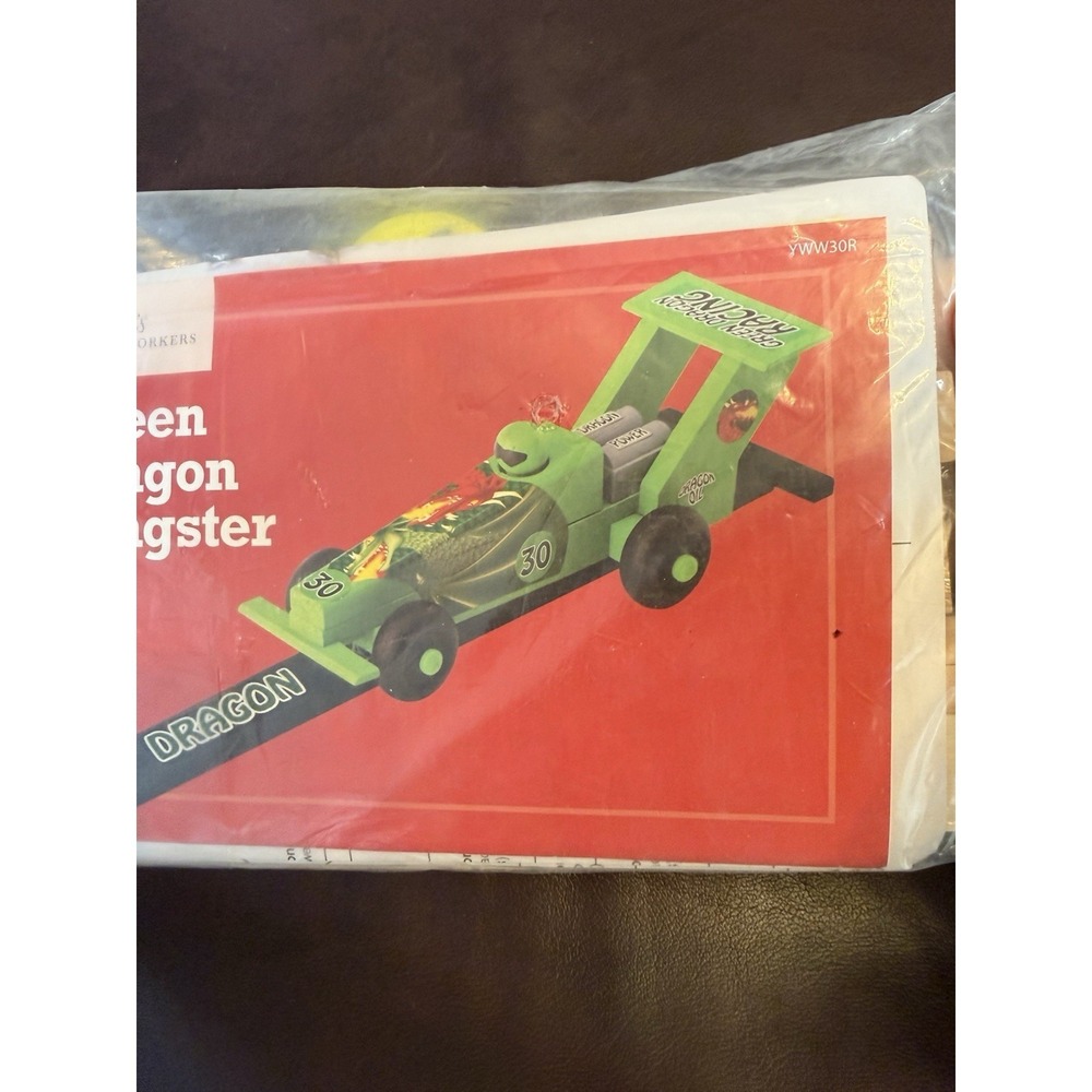 Annie's Young Woodworkers Kit Club - Green Dragon Dragster #YWW30 Crafts Racecar